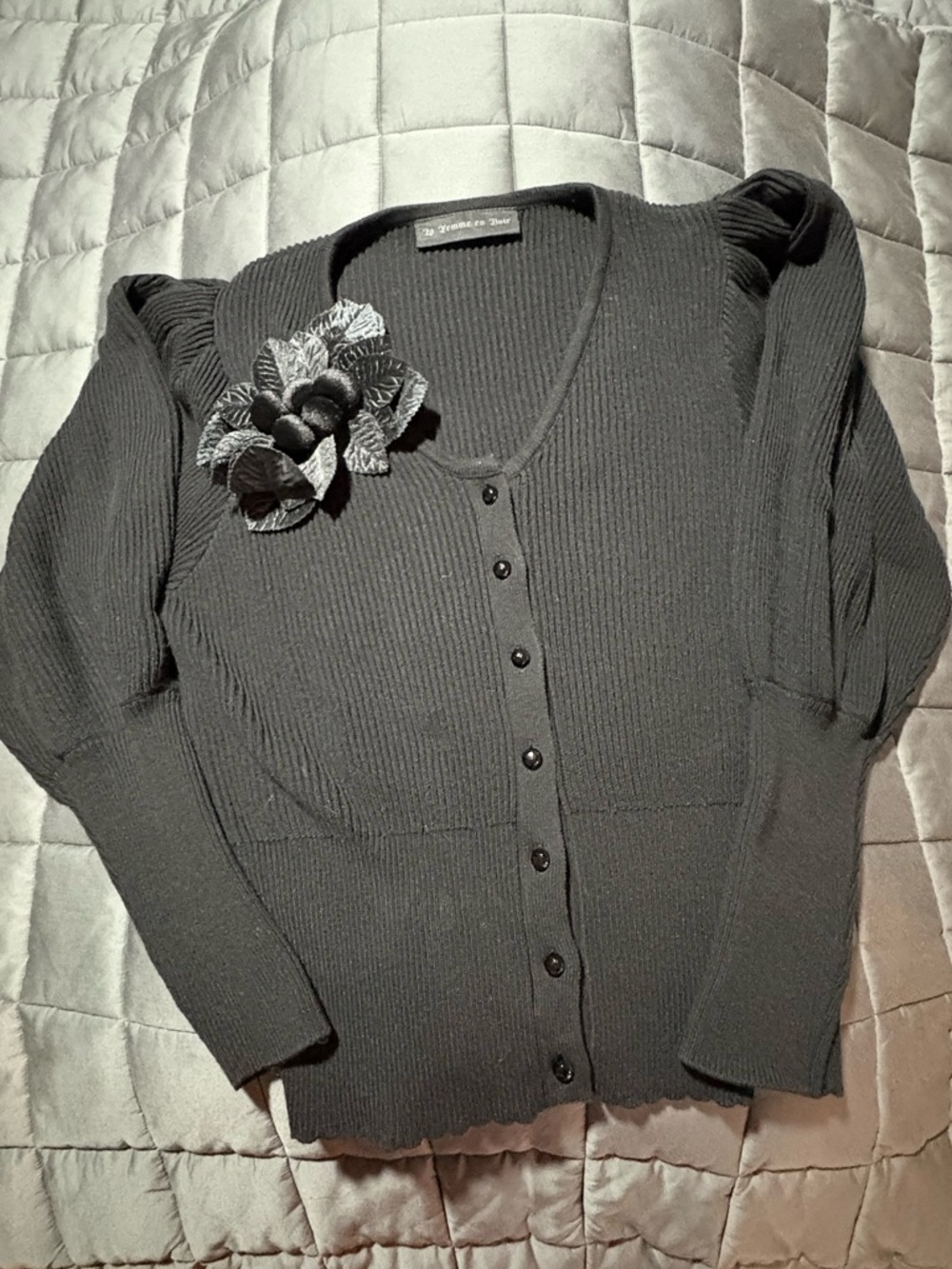 Victorian Knit Cardigan in Black